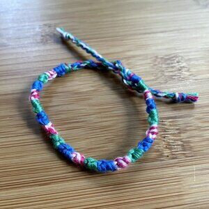 Gwyneth Woven Bracelet anklet trendy comfortable tie embroidery thread woven gif